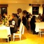 Indoor dining at our garden to table dinner
