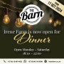 The Barn, The Barn Restaurant Terrace at Irene Farm opens for dinner from 17 October 2024!