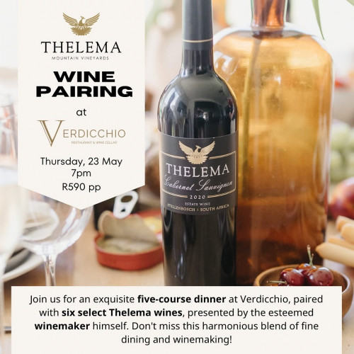 Wine Pairing Dinner with Thelema Mountain Vineyards