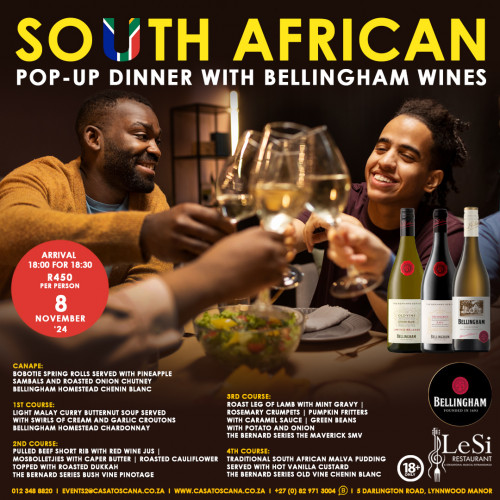 South African pop-up dinner with Bellingham Wines 