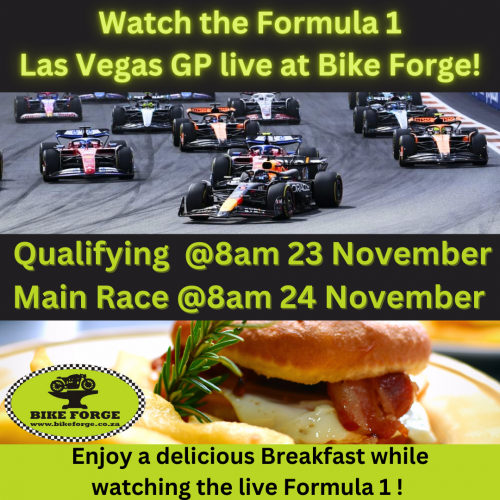 Catch all the Formula 1 Las Vegas GP action LIVE at Bike Forge!