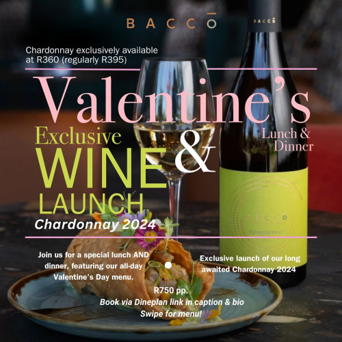 Celebrate love and indulge in elegance this Valentine’s Day at Baccō Estate!