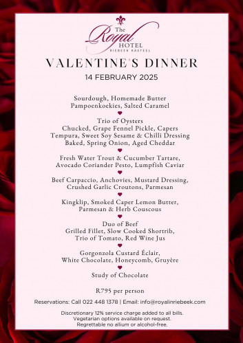 Valentine's Dinner at The Royal Hotel