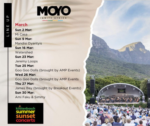 March Kirstenbosch Summer Sunset Concerts