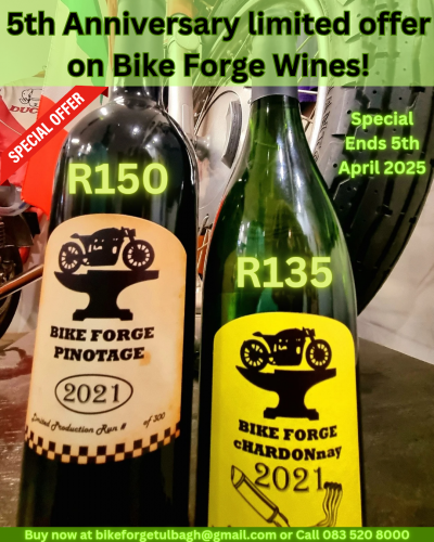 5th Anniversary limited offer on Bike Forge Wines 