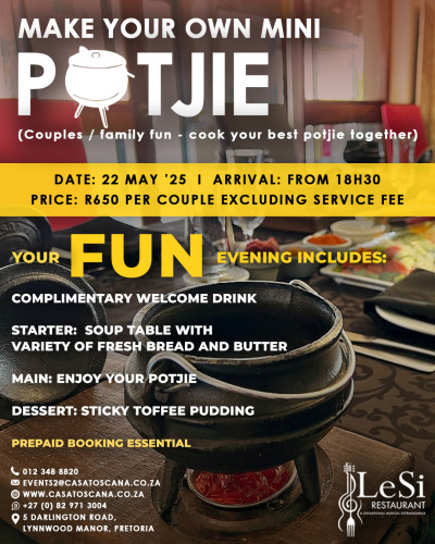 Make Your Own Potjie Evening