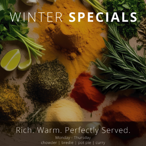 Winter Specials - Monday to Thursday 