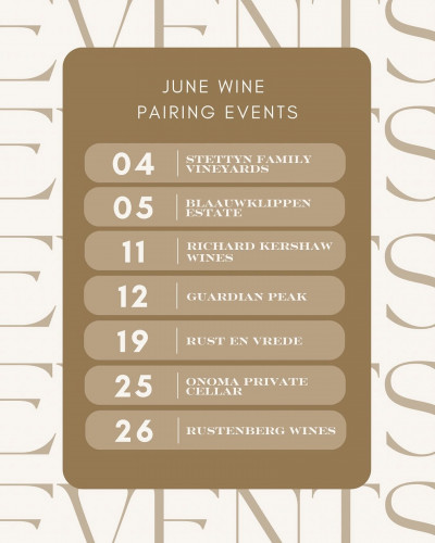 June Wine Pairing Events at Verdicchio