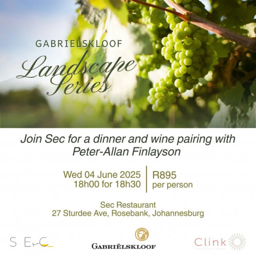 An Evening with Gabriëlskloof & Peter-Allan Finlayson at Sec
