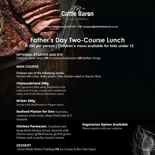 Father's Day at Cattle Baron Tsitsikamma