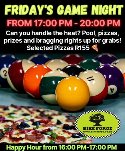 Fridays - Game Night at Bike Forge