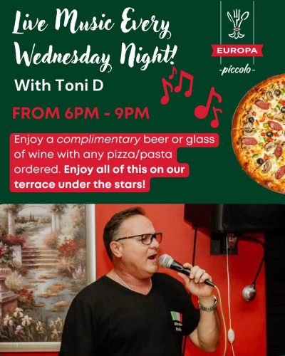 Wednesday is Italian Night at Europa Piccolo!
