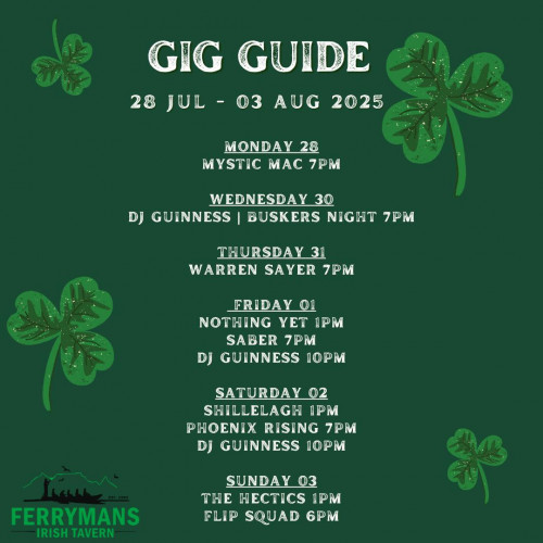 Gig Guide at Ferryman's Tavern