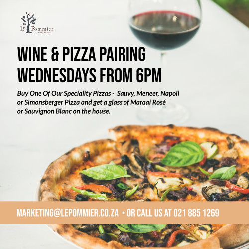 Wine & Pizza Pairing Wednesdays from 6pm