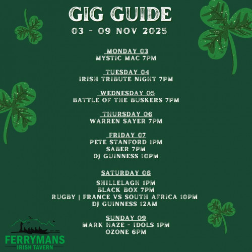 Gig Guide at Ferryman's Tavern