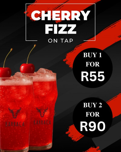 Cherry Fizz is on tap at Barraca!