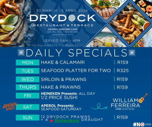 Drydock Daily Specials