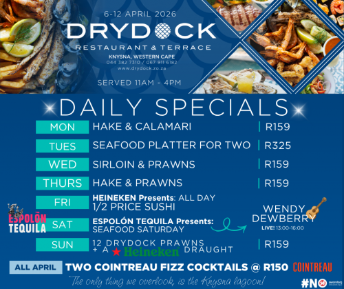 Drydock Daily Specials