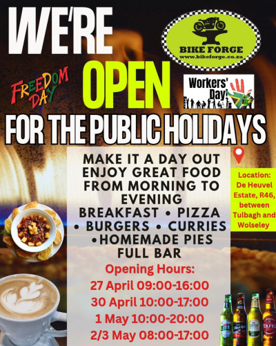 We are Open on the Public Holidays