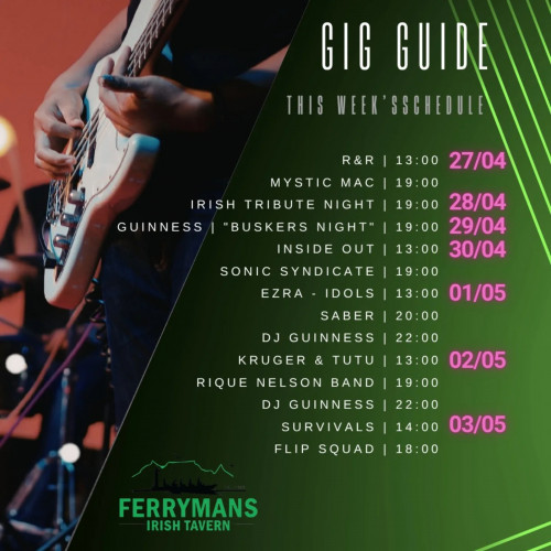 Gig Guide at Ferryman's Tavern
