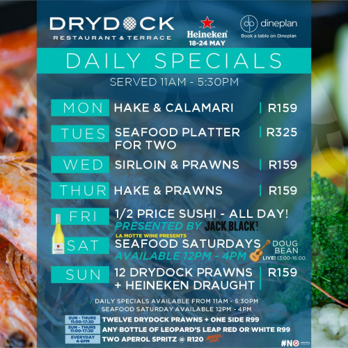 Drydock Daily Specials