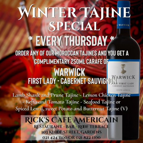 Winter Tajine & Wine - Thursdays at Rick’s Café