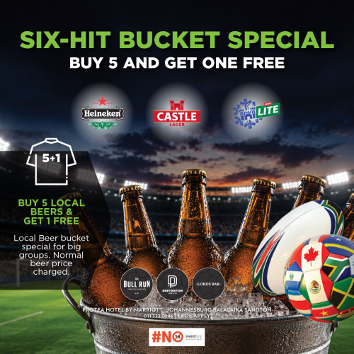 SIX-HIT BUCKET SPECIAL BUY 5 AND GET ONE FREE TO MAKE IT 6