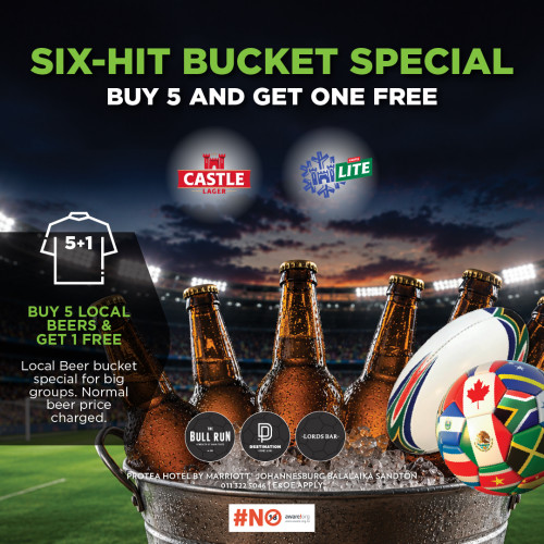 SIX-HIT BUCKET SPECIAL BUY 5 AND GET ONE FREE TO MAKE IT 6