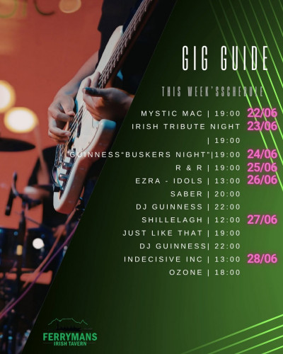 Gig Guide at Ferryman's Tavern