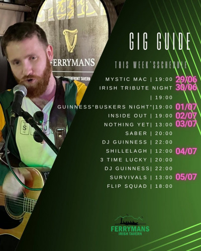 Gig Guide at Ferryman's Tavern