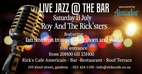 Live Jazz this Saturday at Ricks Cafe