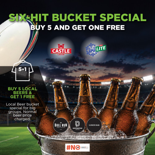 SIX-HIT BUCKET SPECIAL BUY 5 AND GET ONE FREE TO MAKE IT 6