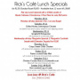 Lunch Specials at Rick's Cafe