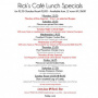 This Week's Specials at Rick's Cafe