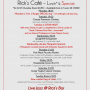 This Week's Specials at Rick's Cafe