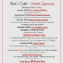 This Week's Specials at Rick's Cafe