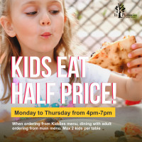 Kids eat for 1/2 price