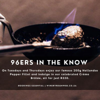 96ERs in the Know - Tuesday & Thursday Special