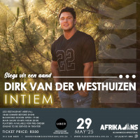 Dirk van der Westhuizen on stage at Die Blou Hond