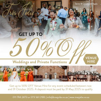 Up to 50% OFF Weddings & Private Functions at Trés Jolie! 