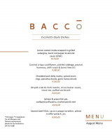 August Cicchetti-Style Menu
