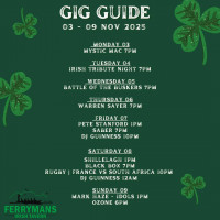 Gig Guide at Ferryman's Tavern