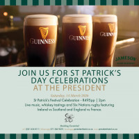 St Patrick's Day at The President