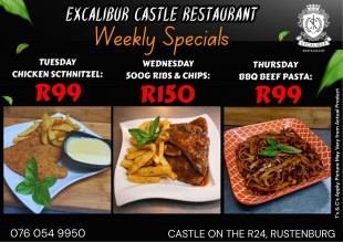 Weekly Specials at Excalibur
