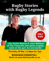 LIVE - RUGBY STORIES WITH RUGBY LEGENDS