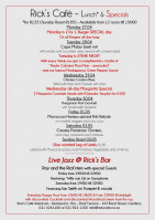 This Week's Specials at Rick's Cafe