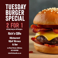 Tuesday Burger Special - 2 for 1